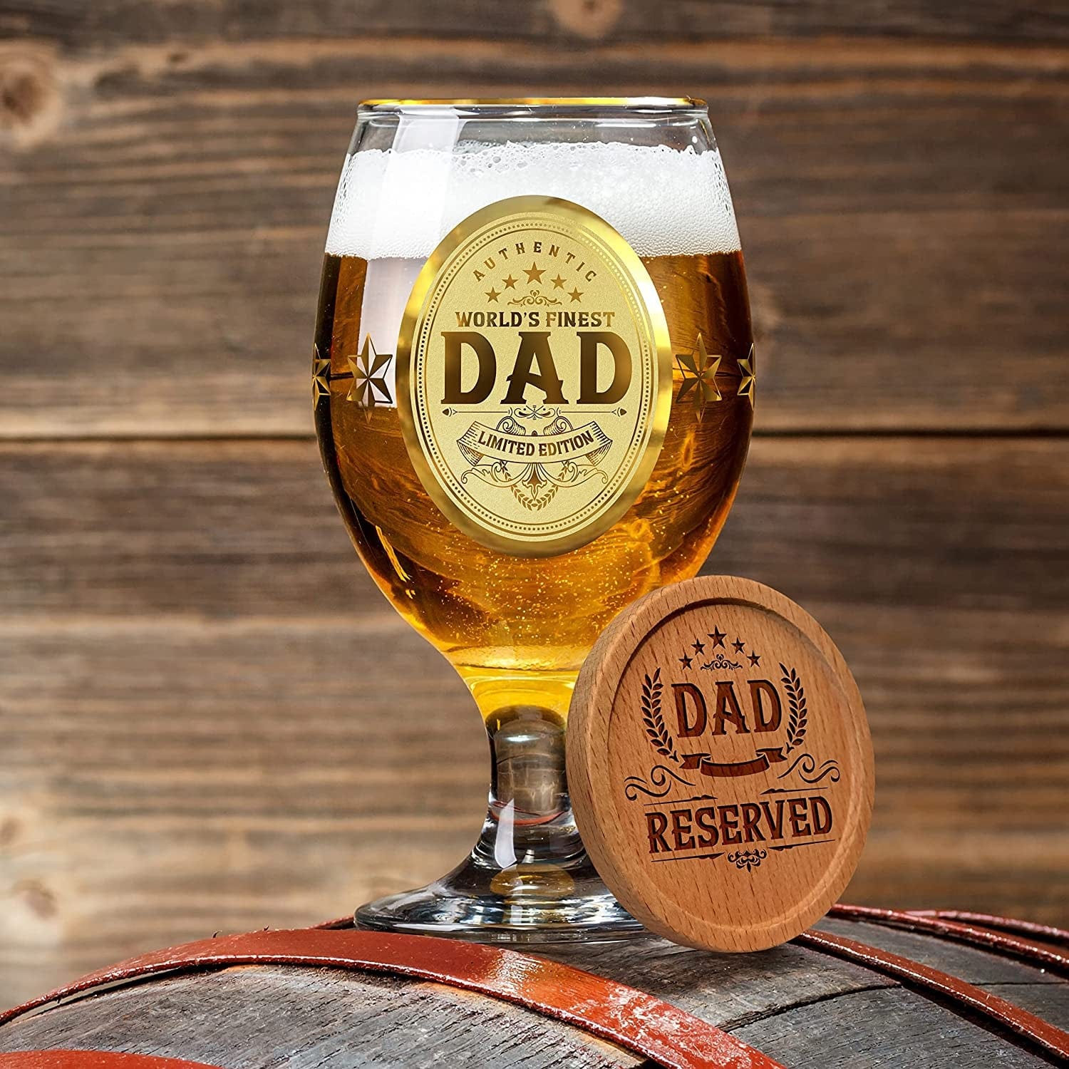 ® Christmas Gifts for Dad Personalized Beer Glass Birthday Gifts for Dad Gifts from Daughter Birthday Gifts for Dad from Son Dad Glasses Best Dad Gifts for Christmas Gifts for Men - Image 6
