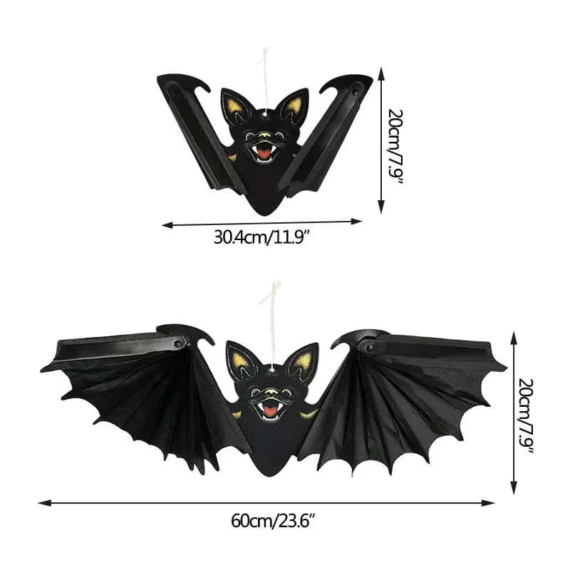 1/2Pcs Halloween Paper Bat Hanging Ornament - Image 5