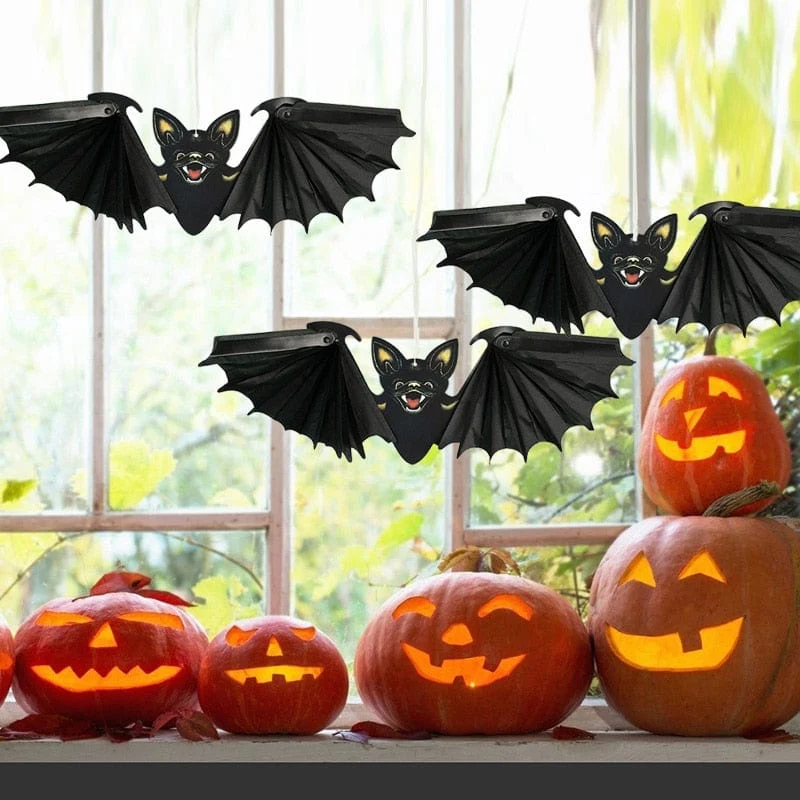 1/2Pcs Halloween Paper Bat Hanging Ornament - Image 6