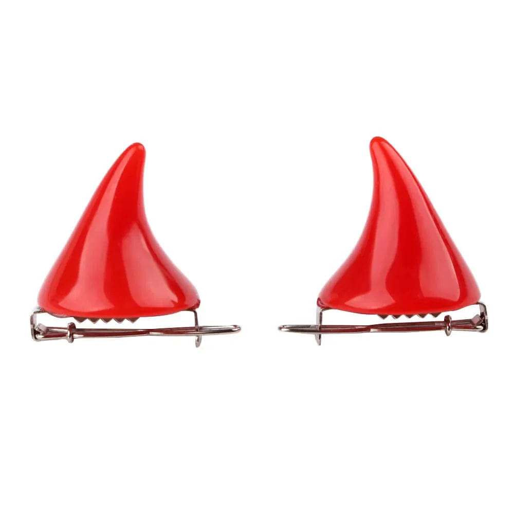 1 Pair Small Demon OX Horn Hairpins For Halloween - Image 2