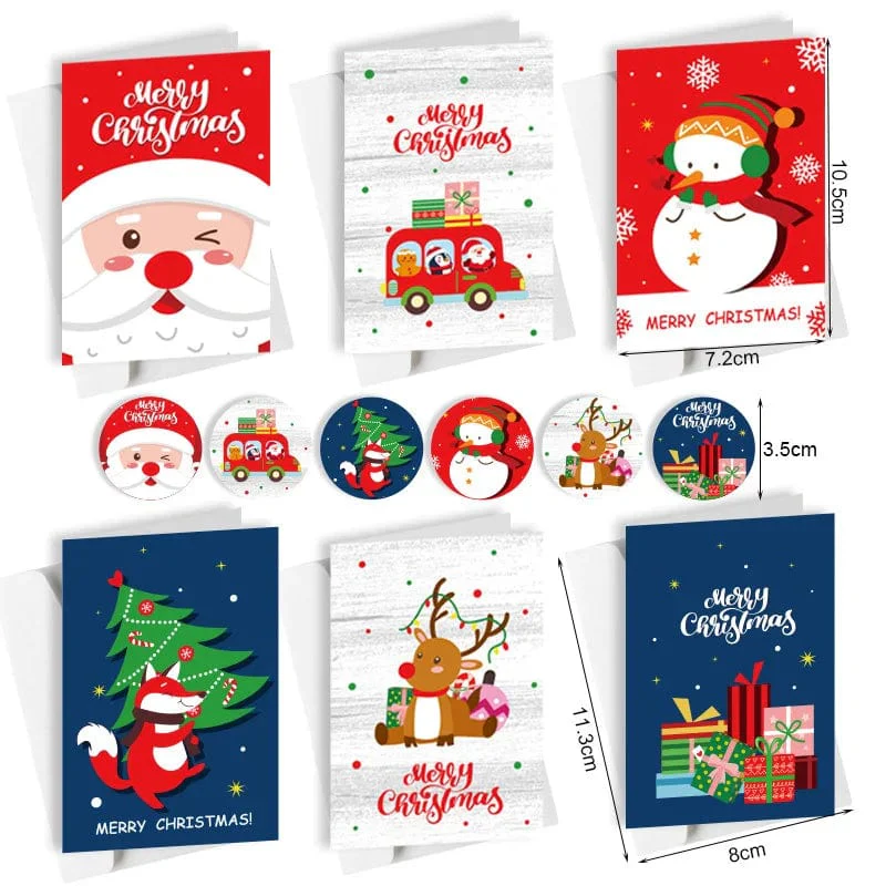 10.5x7.2cm Merry Chritmas Greeting Cards Envelope Xmas Gifts Card DIY Folding Paper Card Invitations Gifts Postcard New Year - Image 10