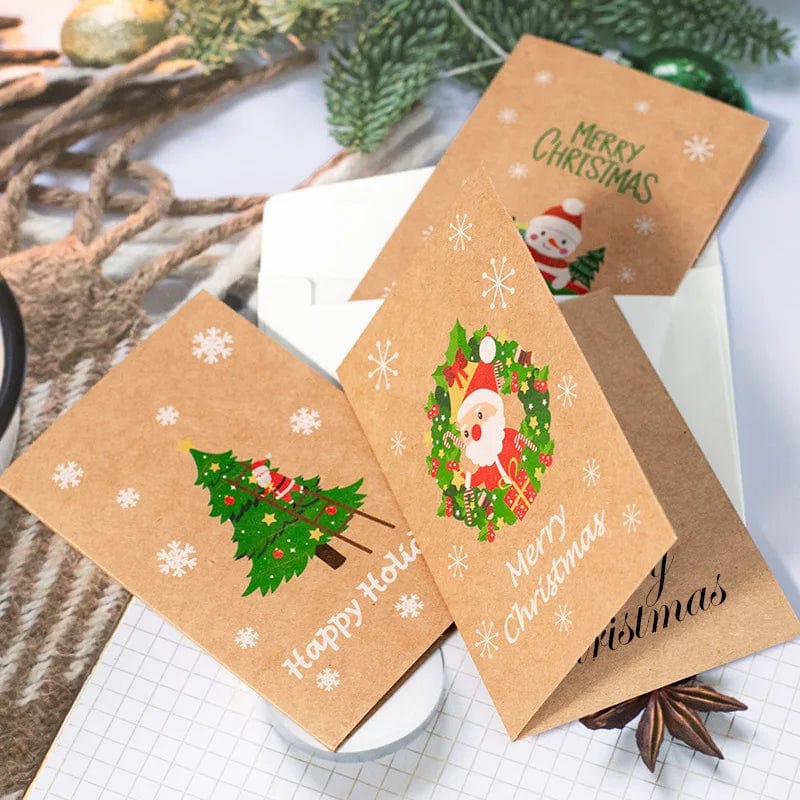 10.5x7.2cm Merry Chritmas Greeting Cards Envelope Xmas Gifts Card DIY Folding Paper Card Invitations Gifts Postcard New Year - Image 4