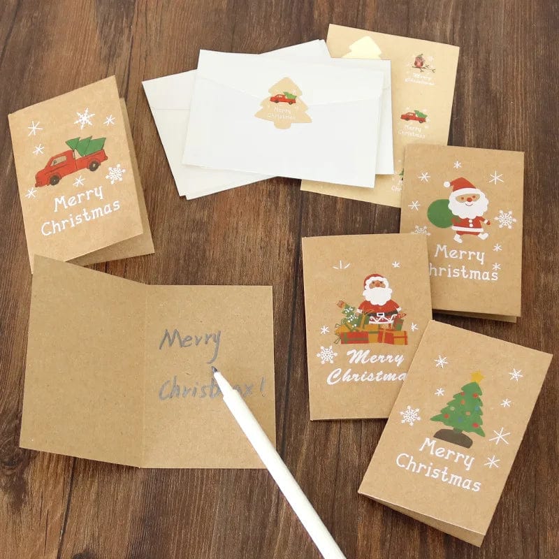 10.5x7.2cm Merry Chritmas Greeting Cards Envelope Xmas Gifts Card DIY Folding Paper Card Invitations Gifts Postcard New Year - Image 5