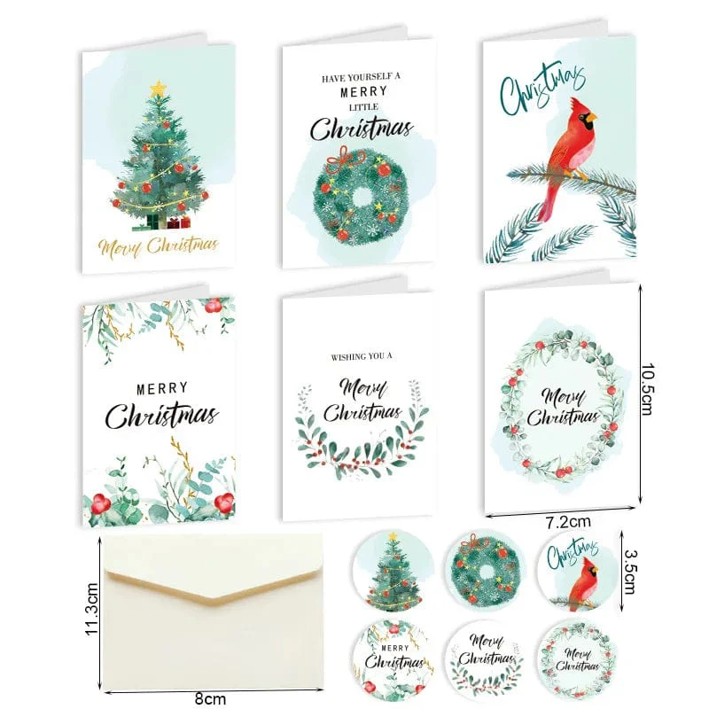 10.5x7.2cm Merry Chritmas Greeting Cards Envelope Xmas Gifts Card DIY Folding Paper Card Invitations Gifts Postcard New Year - Image 7