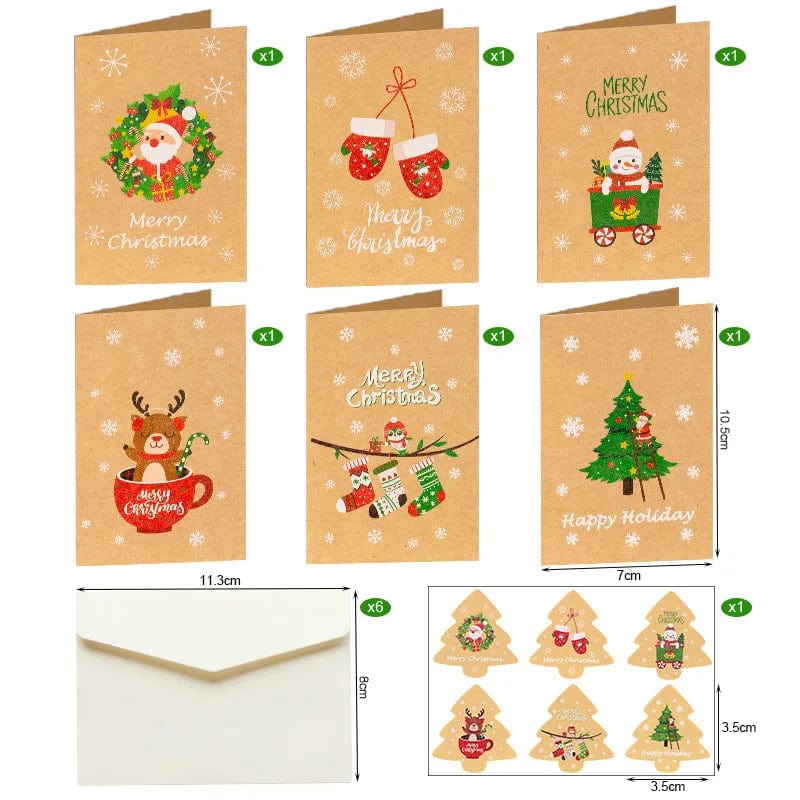 10.5x7.2cm Merry Chritmas Greeting Cards Envelope Xmas Gifts Card DIY Folding Paper Card Invitations Gifts Postcard New Year - Image 8