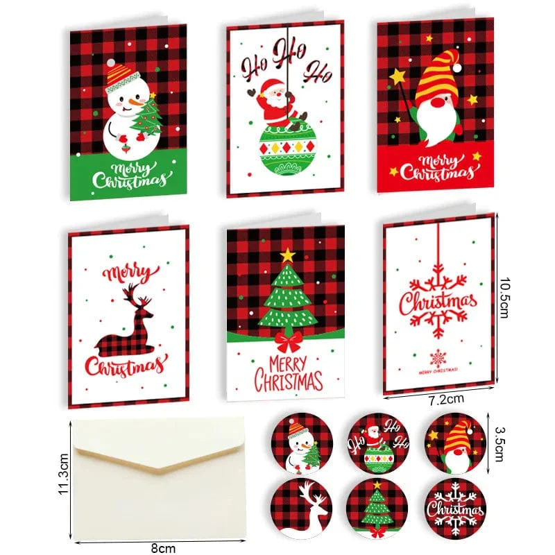 10.5x7.2cm Merry Chritmas Greeting Cards Envelope Xmas Gifts Card DIY Folding Paper Card Invitations Gifts Postcard New Year - Image 9