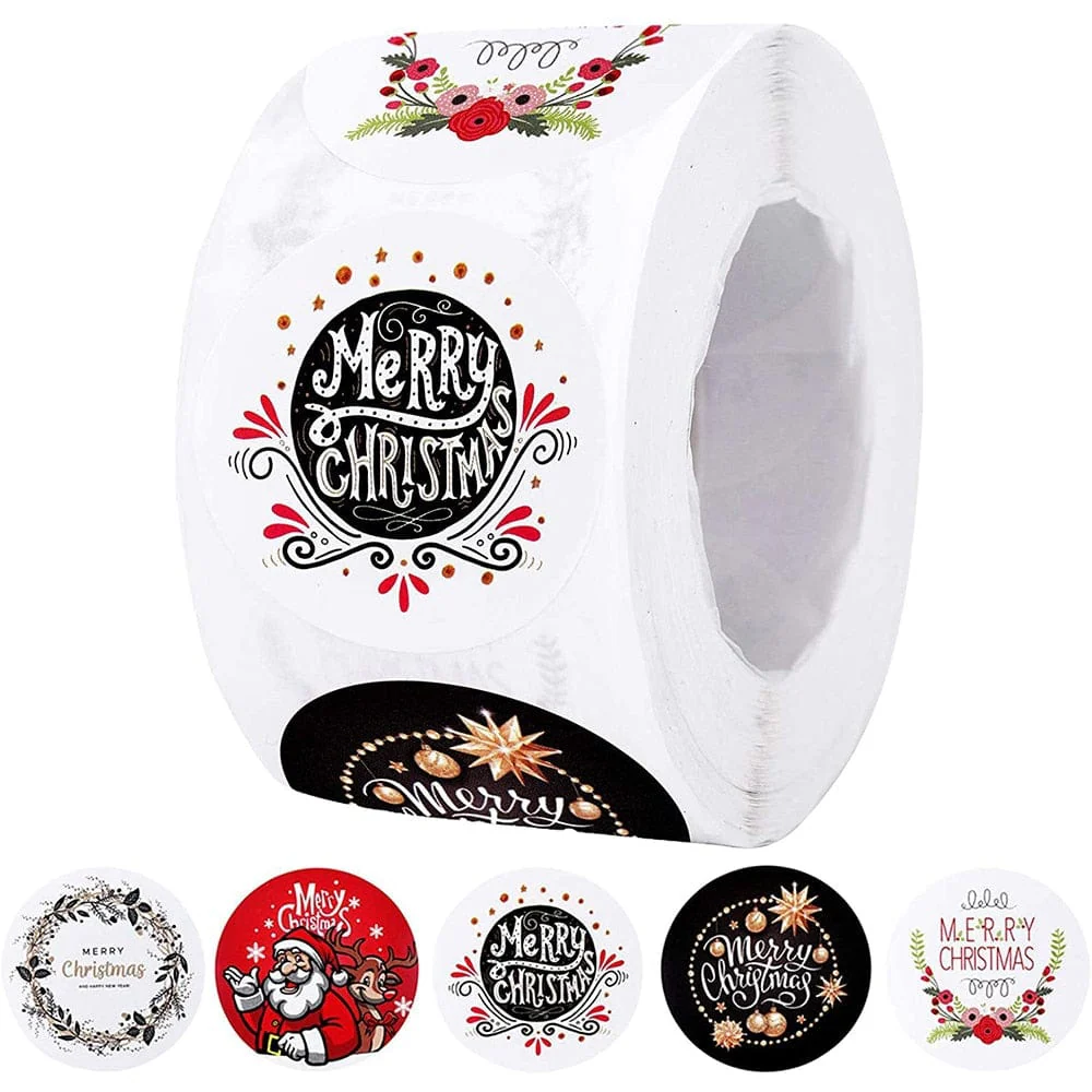 Merry Christmas Stickers Christmas Theme Seal Labels Stickers For DIY Gift Baking Package Envelope Stationery Decor - Image 4