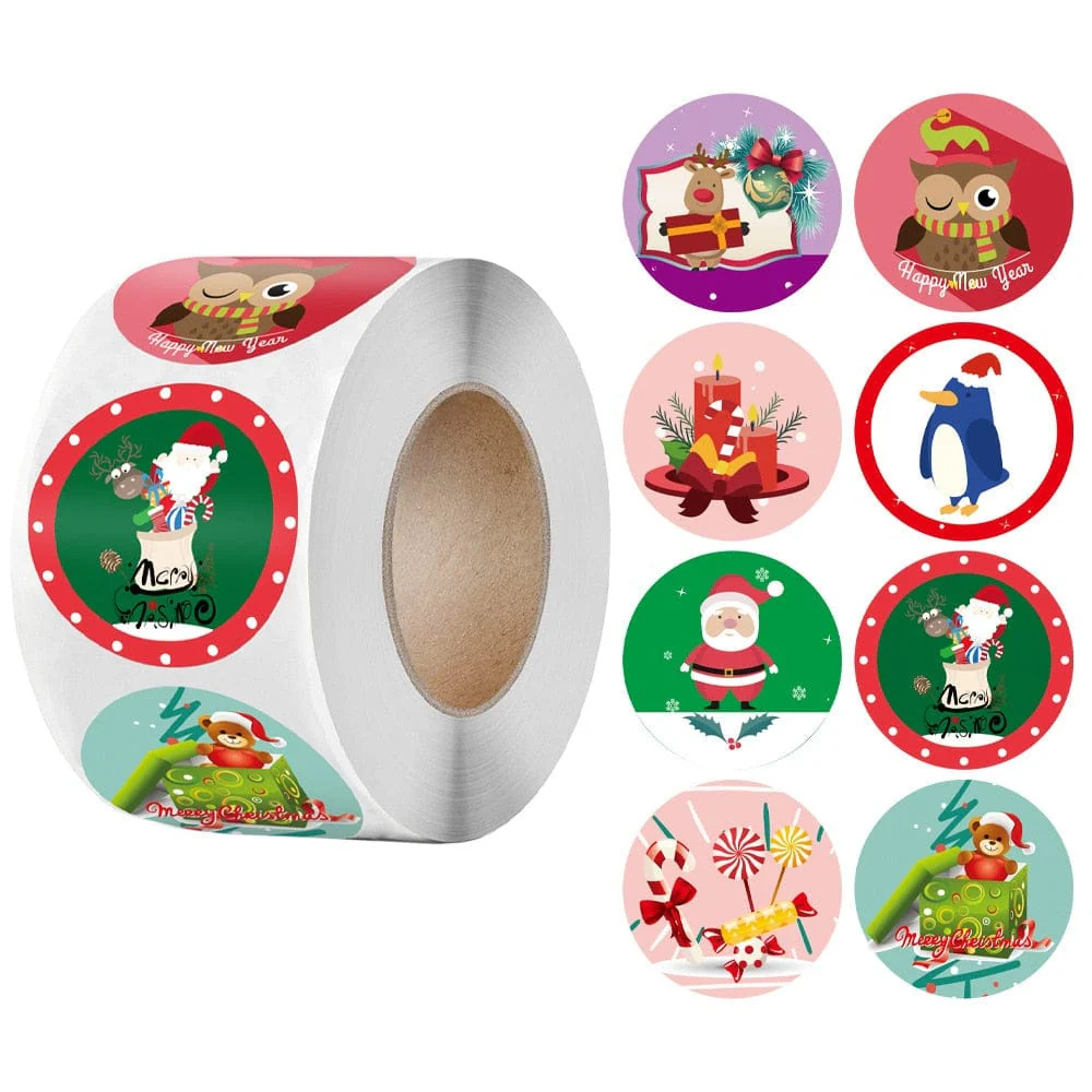 Merry Christmas Stickers Christmas Theme Seal Labels Stickers For DIY Gift Baking Package Envelope Stationery Decor - Image 5