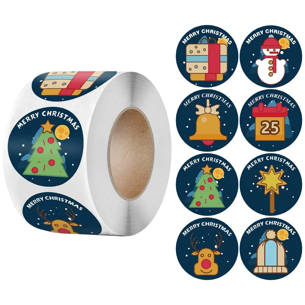 Merry Christmas Stickers Christmas Theme Seal Labels Stickers For DIY Gift Baking Package Envelope Stationery Decor - Image 7