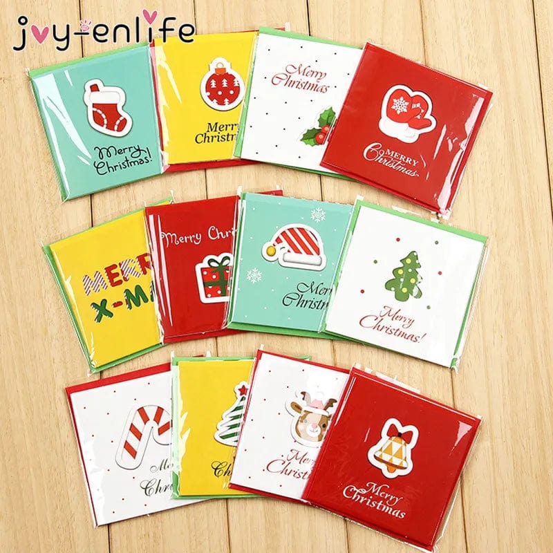 12pcs Merry Christmas Mini Greeting Cards Kids New year Gift Cards Natal Navidad 2024 Xmas Christmas Party Decorations Postcard - Image 6