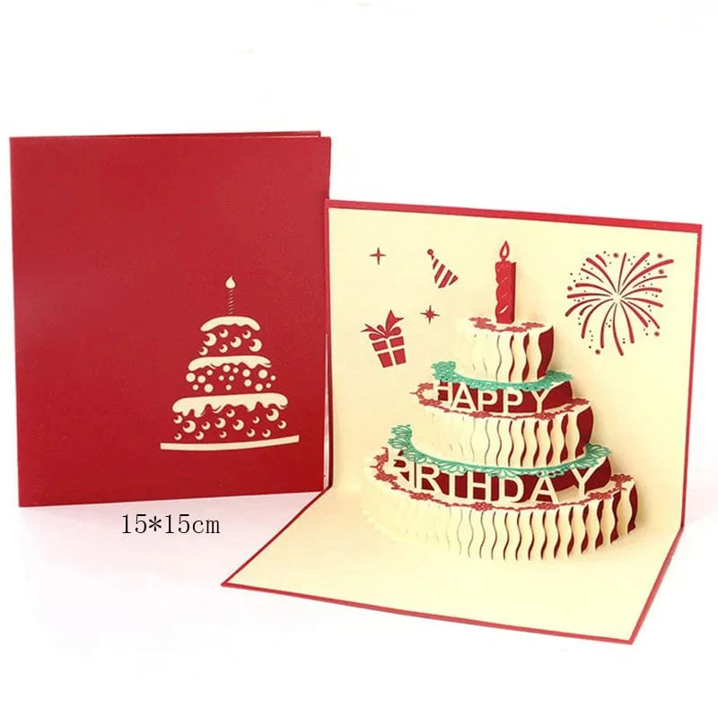 1pcs 3D Pop Up Greeting Cards With Envelope Laser Cut Post Card For Birthday Christmas Valentine' Day Party Wedding Decoration - Image 15
