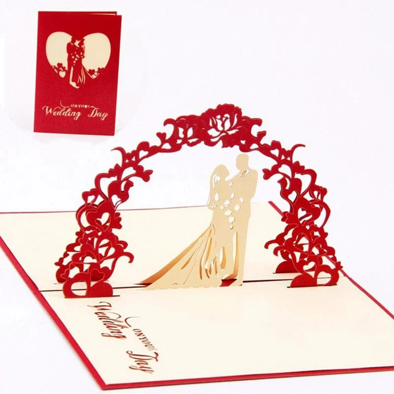 1pcs 3D Pop Up Greeting Cards With Envelope Laser Cut Post Card For Birthday Christmas Valentine' Day Party Wedding Decoration - Image 6