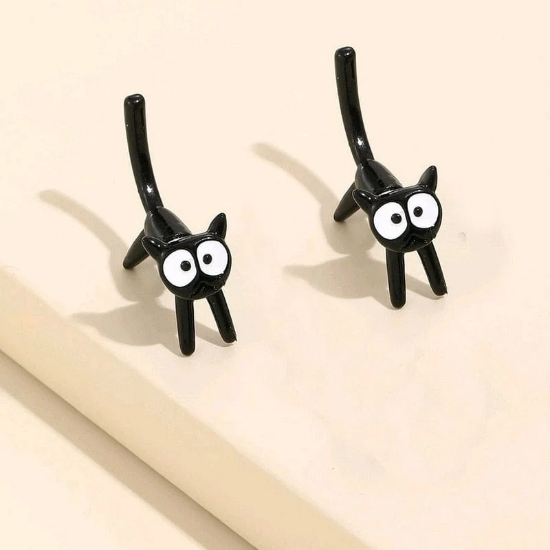 Funny Black Cat Earring Jewelry - Image 21