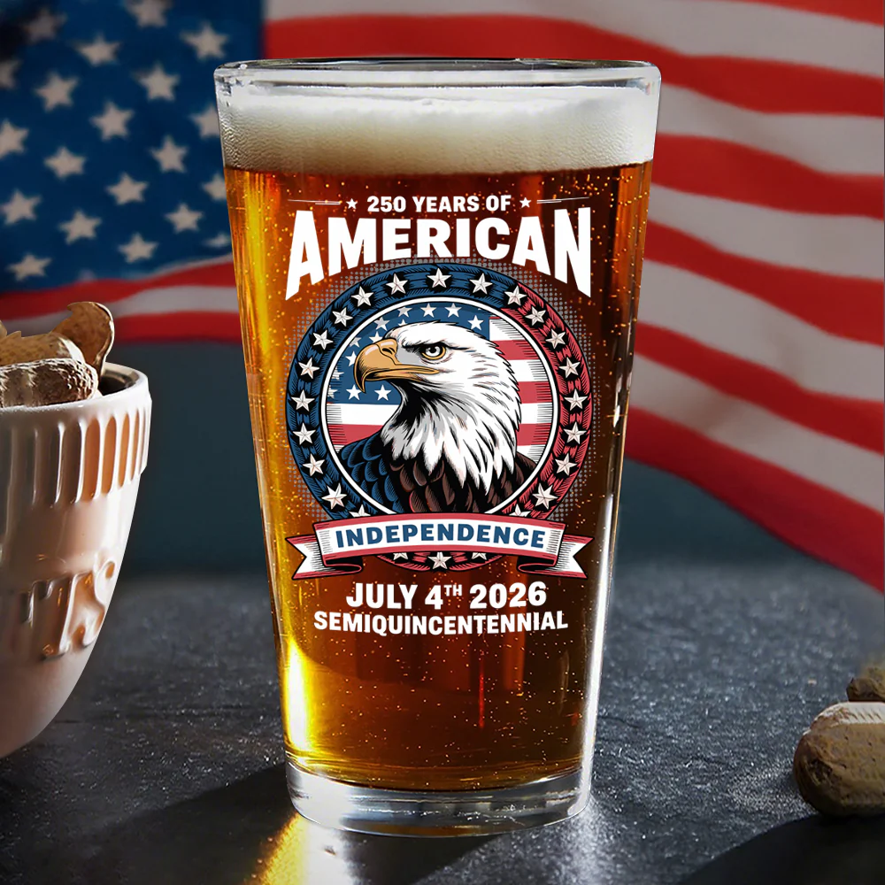 250 Years of America Anniversary Independence Day 2026 Beer Glass CH07 896758 - Image 2