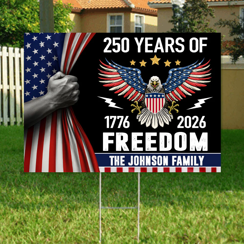 250 Years of Freedom Yard Sign America 250th Anniversary Garden Sign CH07 896830 - Image 6
