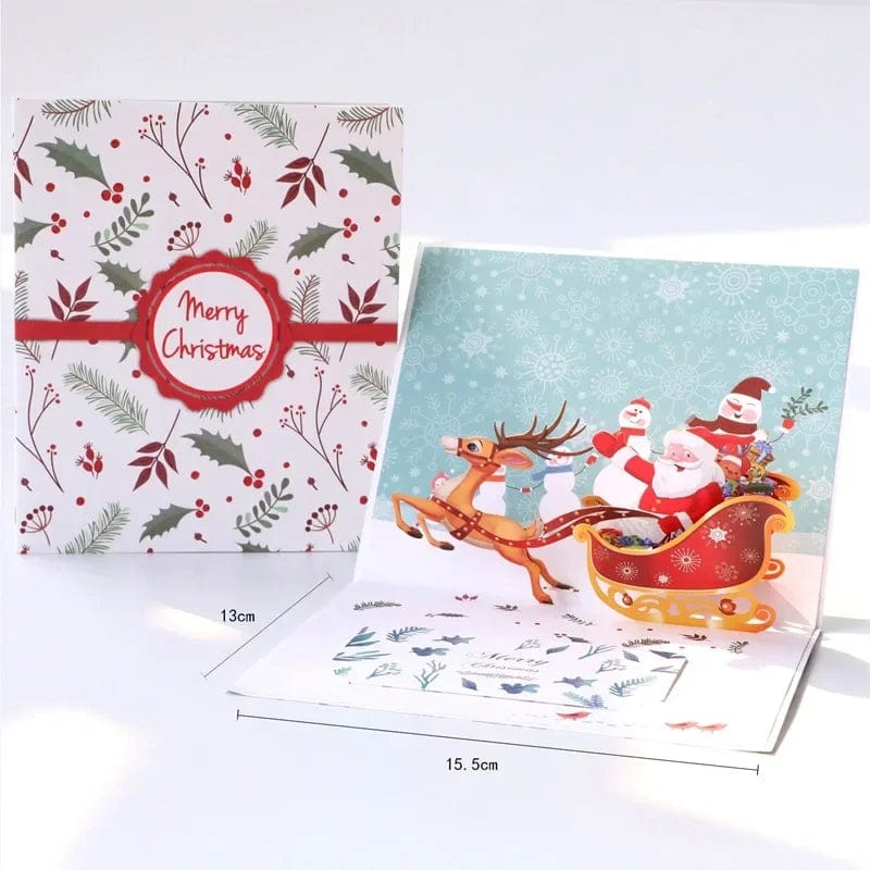 3D Pop UP Christmas Cards Santa Greeting Invitations Card Party Children Gifts New Year Thank You Card Anniversary Gift Postcard - Image 26