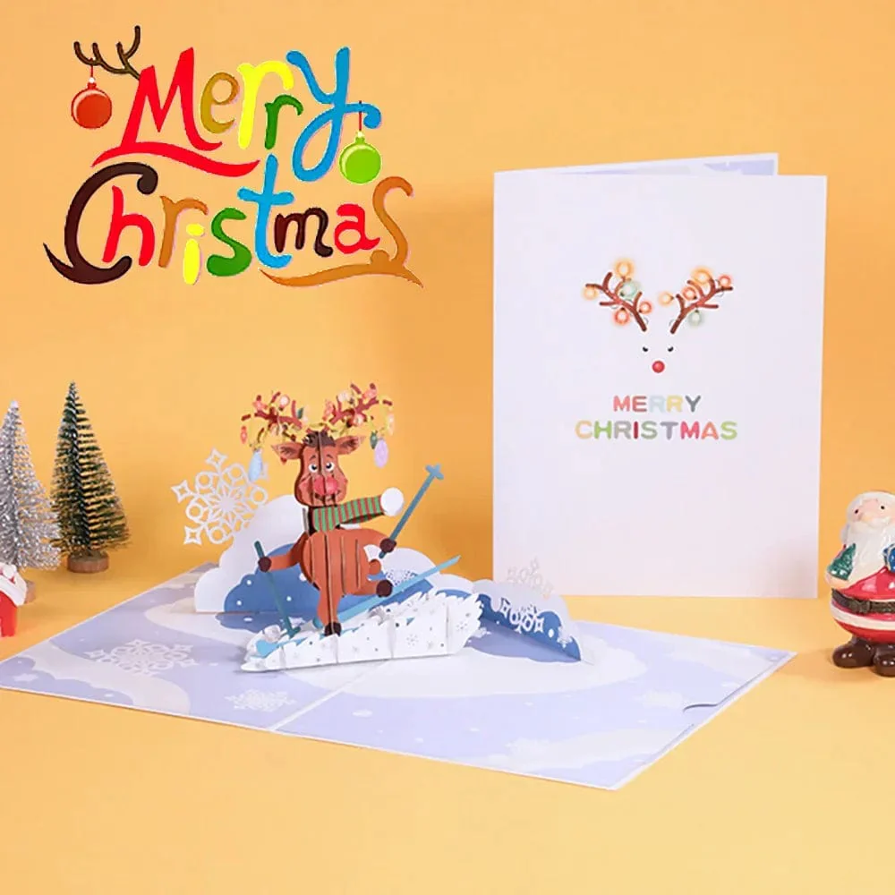 3D Pop UP Christmas Cards Santa Greeting Invitations Card Party Children Gifts New Year Thank You Card Anniversary Gift Postcard - Image 30