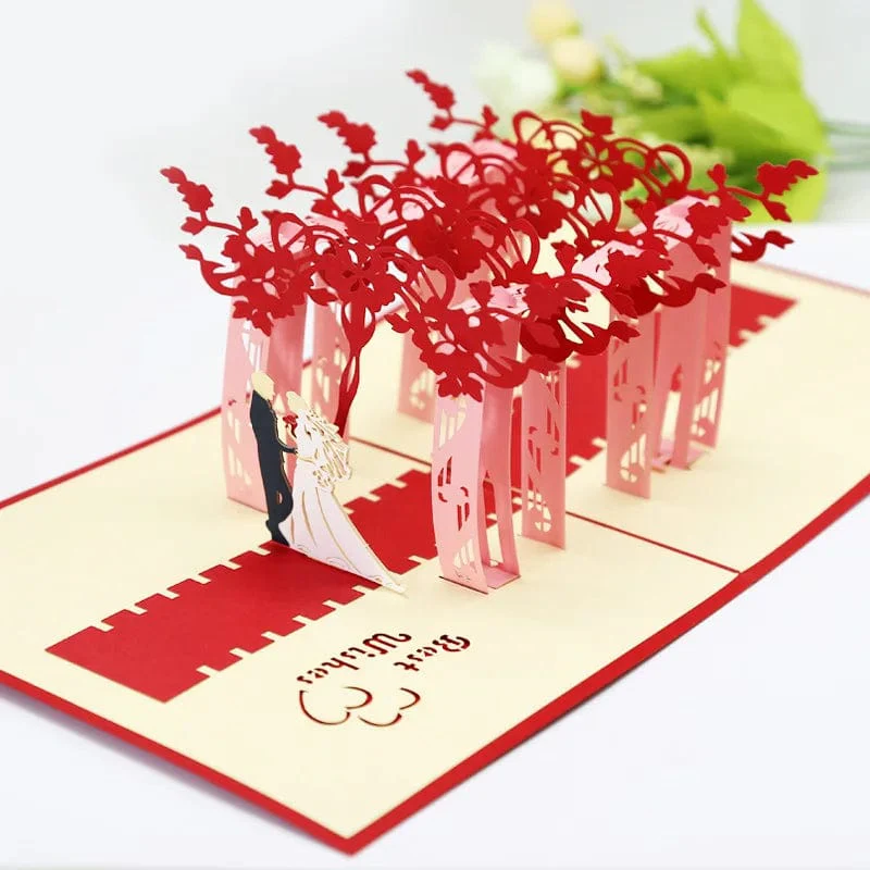 3D Pop Up Love Card with Envelope Valentines Day Birthday Anniversary Greeting Cards for Couples Wife Husband Handmade Gifts - Image 19
