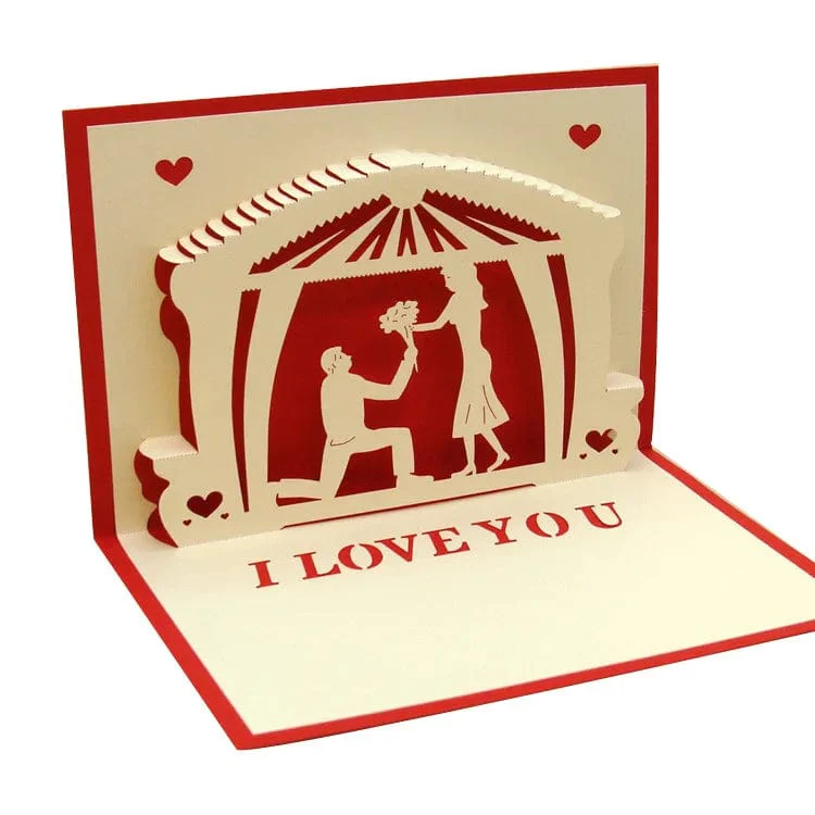 3D Pop Up Love Card with Envelope Valentines Day Birthday Anniversary Greeting Cards for Couples Wife Husband Handmade Gifts - Image 28