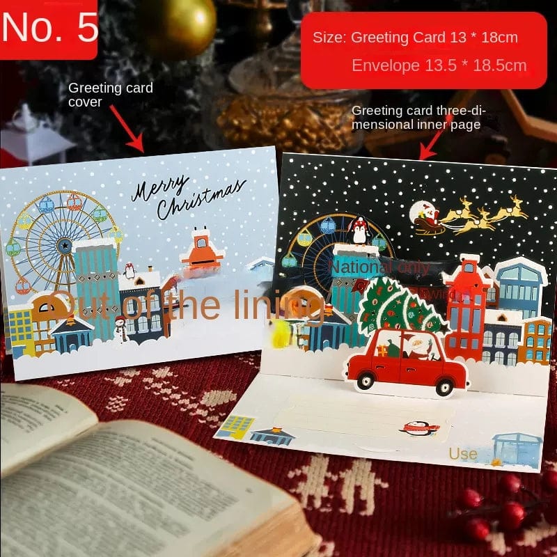 3D Santa Greeting Cards Folding Merry Christmas Best Wishes Card Xmas Gift for New Year Blessing Thank You Postcard Decoration - Image 23