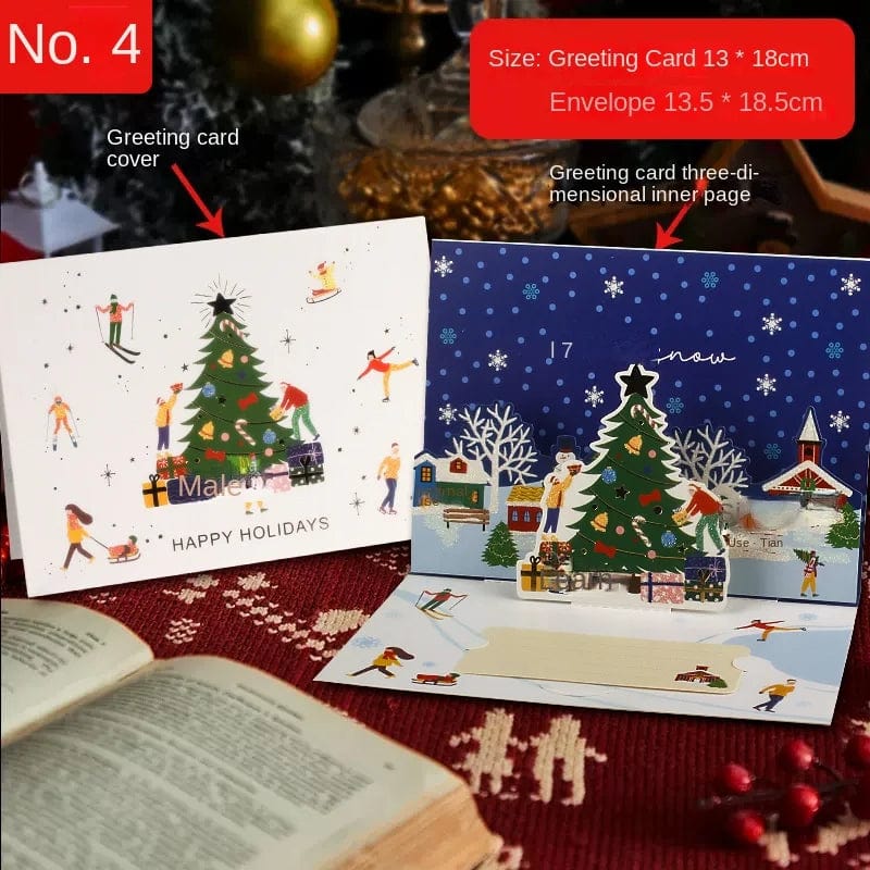 3D Santa Greeting Cards Folding Merry Christmas Best Wishes Card Xmas Gift for New Year Blessing Thank You Postcard Decoration - Image 25