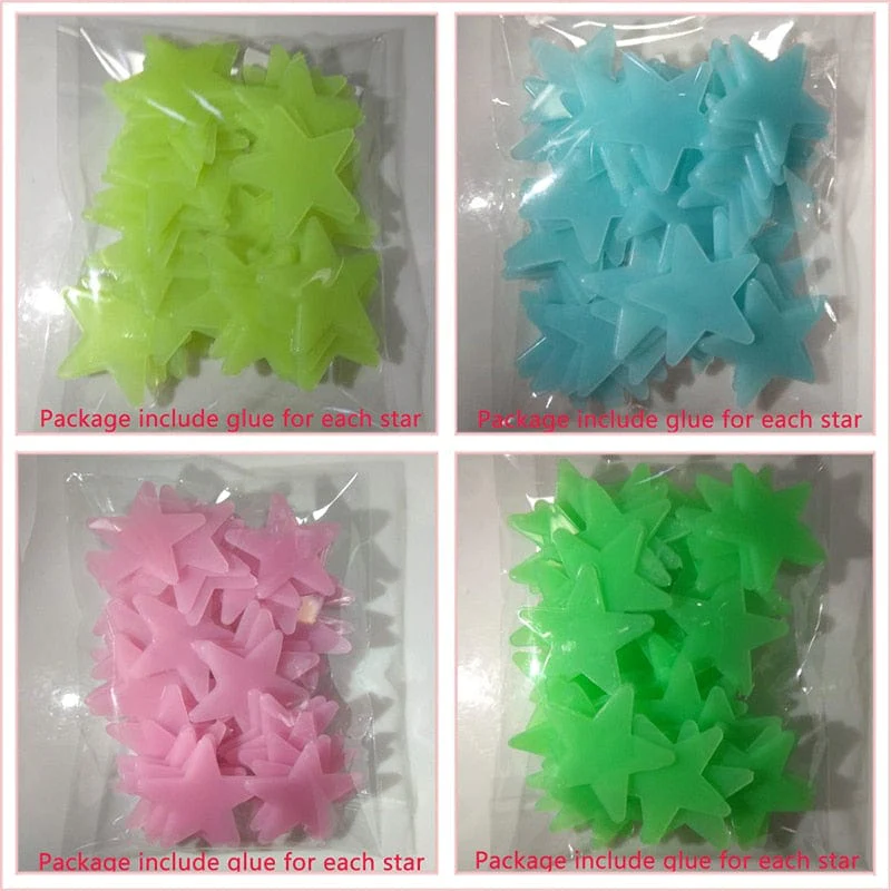3D Stars Glow Stick Wall Decals for the Kid bedroom - Image 11