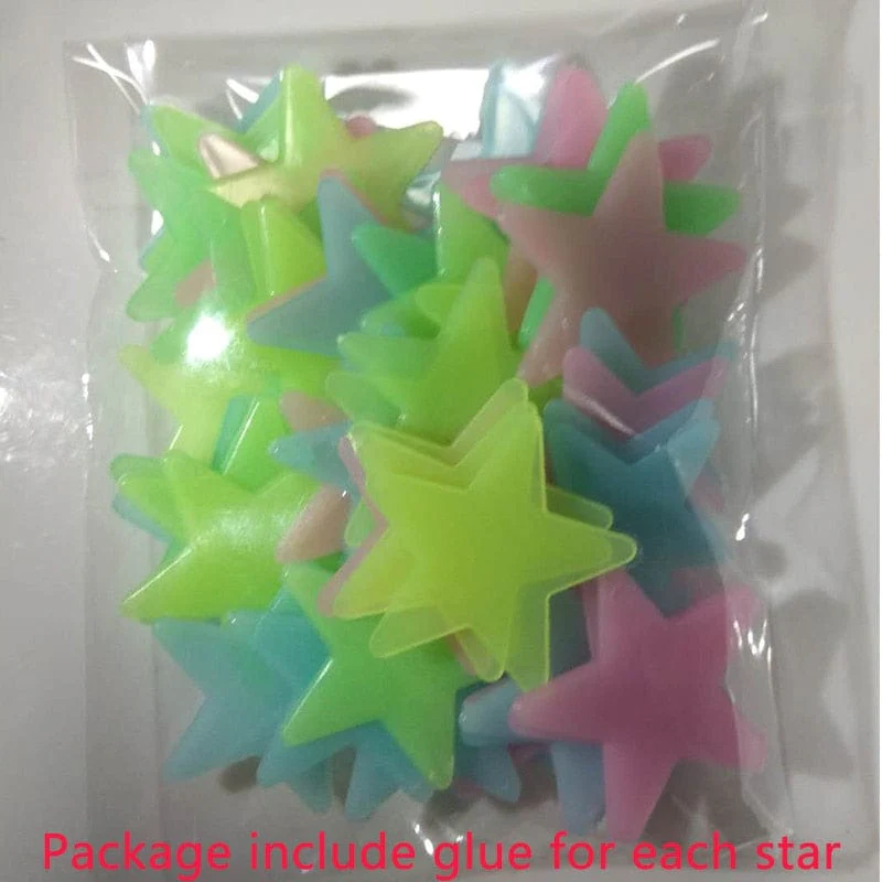 3D Stars Glow Stick Wall Decals for the Kid bedroom - Image 9
