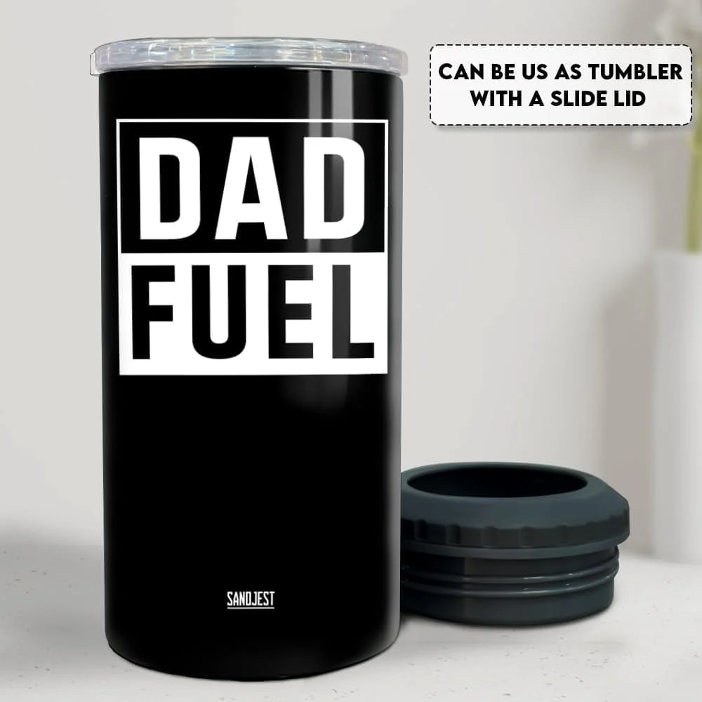 4-In-1 Dad Tumbler Gifts for Dad from Daughter Son - 12Oz Dad Fuel Can Cooler Tumblers Travel Mug Cup - Stainless Steel Insulated Cans Coozie Christmas, Birthday, Father'S Day Gift for Daddy - Image 4