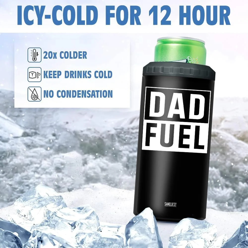 4-In-1 Dad Tumbler Gifts for Dad from Daughter Son - 12Oz Dad Fuel Can Cooler Tumblers Travel Mug Cup - Stainless Steel Insulated Cans Coozie Christmas, Birthday, Father'S Day Gift for Daddy - Image 5