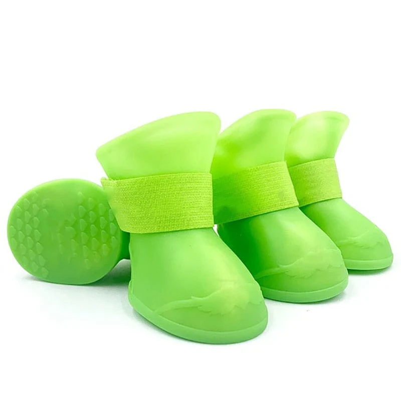 4Pcs Pet WaterProof Rainshoe Anti-slip Rubber Boots - Image 10