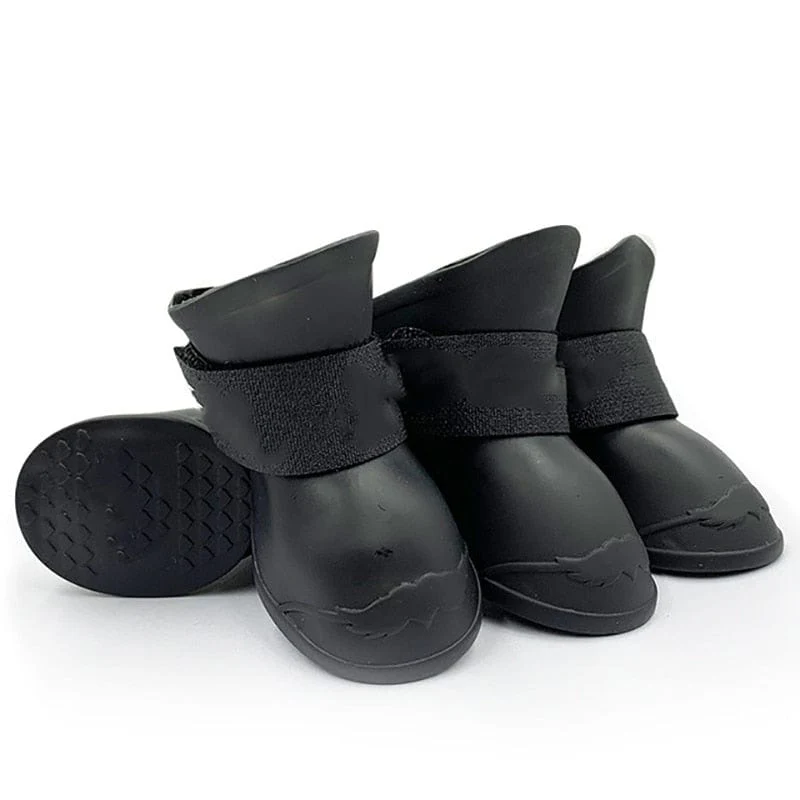 4Pcs Pet WaterProof Rainshoe Anti-slip Rubber Boots - Image 8