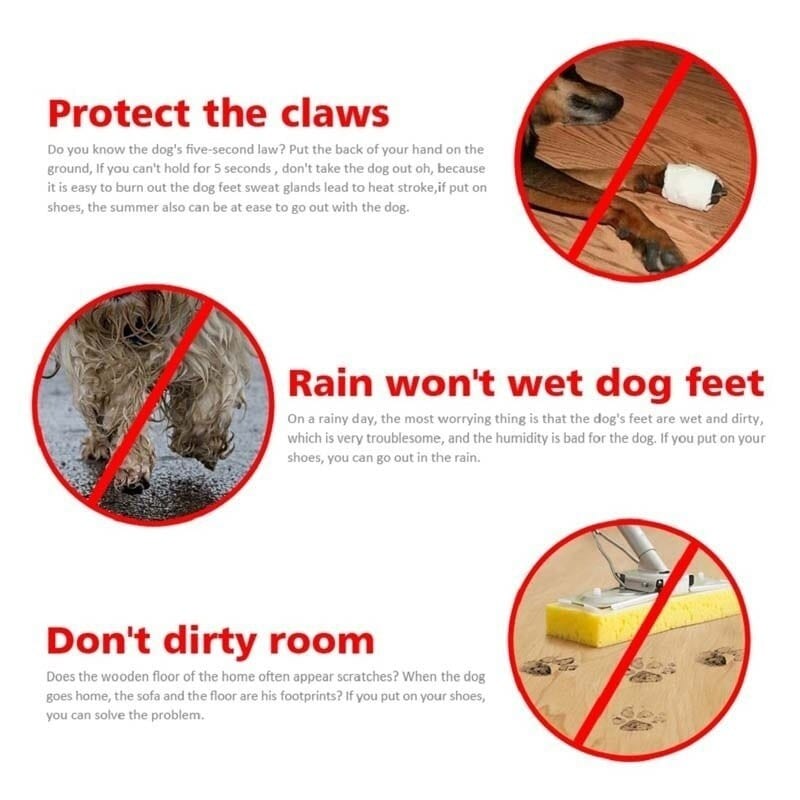Waterproof Pet Dog Shoes Anti-slip Rain Boots Footwear - Image 4