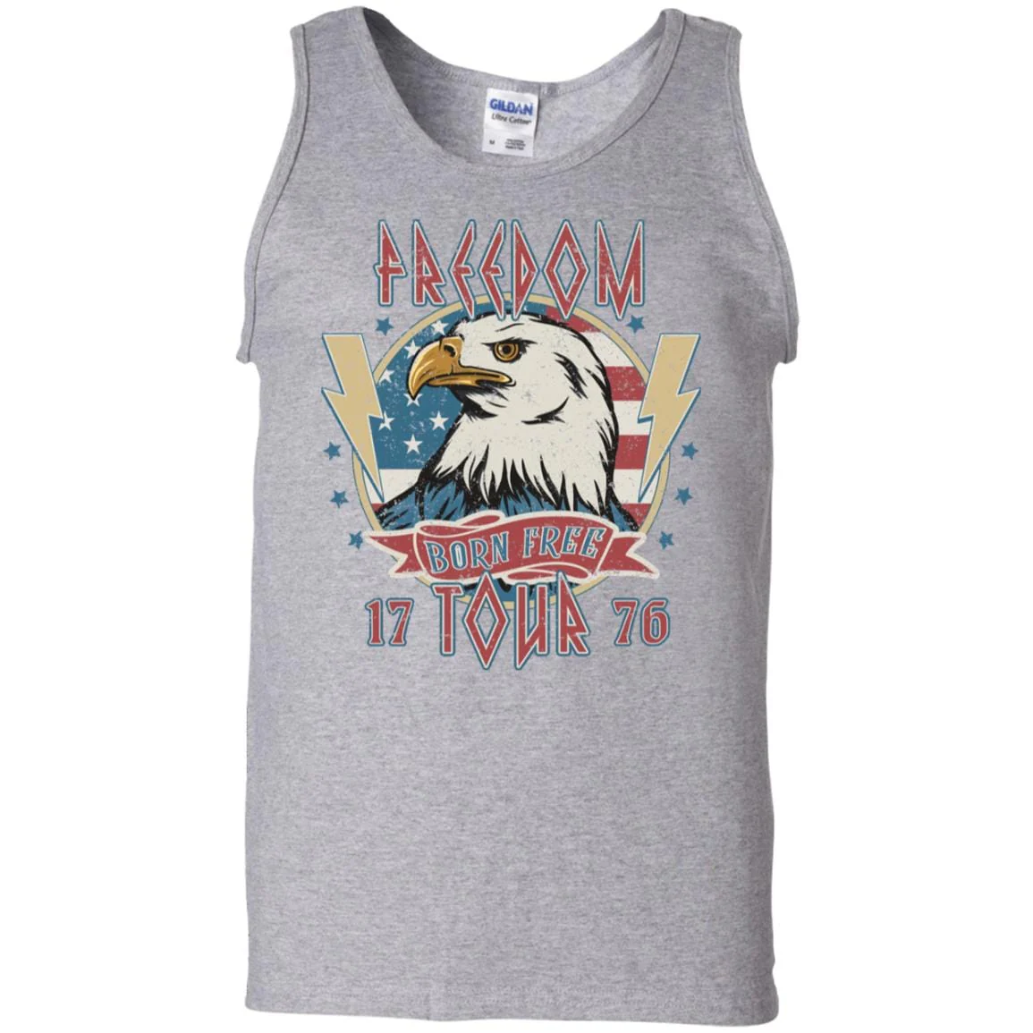 Vintage 4th of July American Flag Freedom Shirt - Image 2