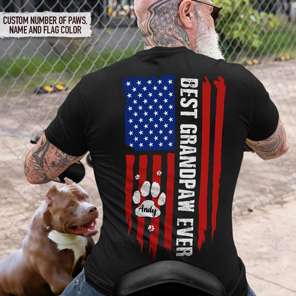 Best Grandpaw Ever Back Dog Shirt K228 HN590 - Image 4