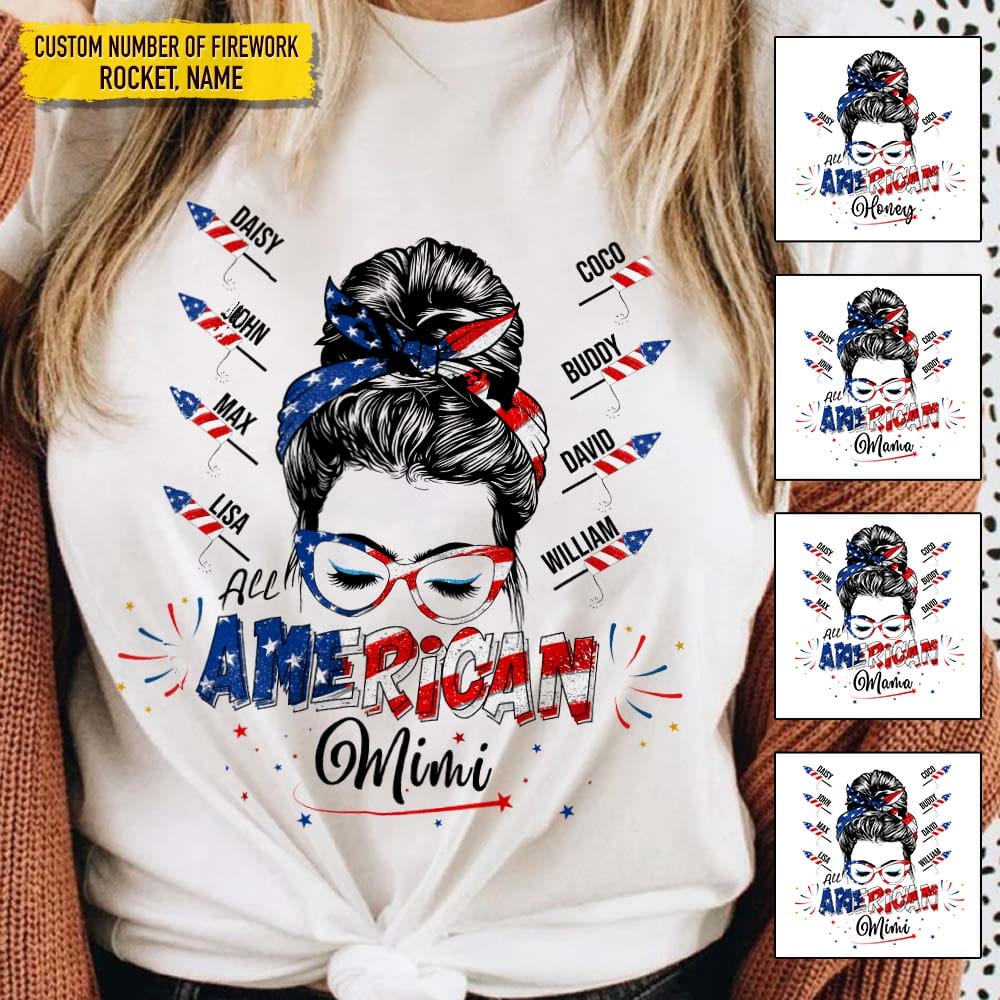 All America Mama Family Shirt,N304 HN590 - Image 5
