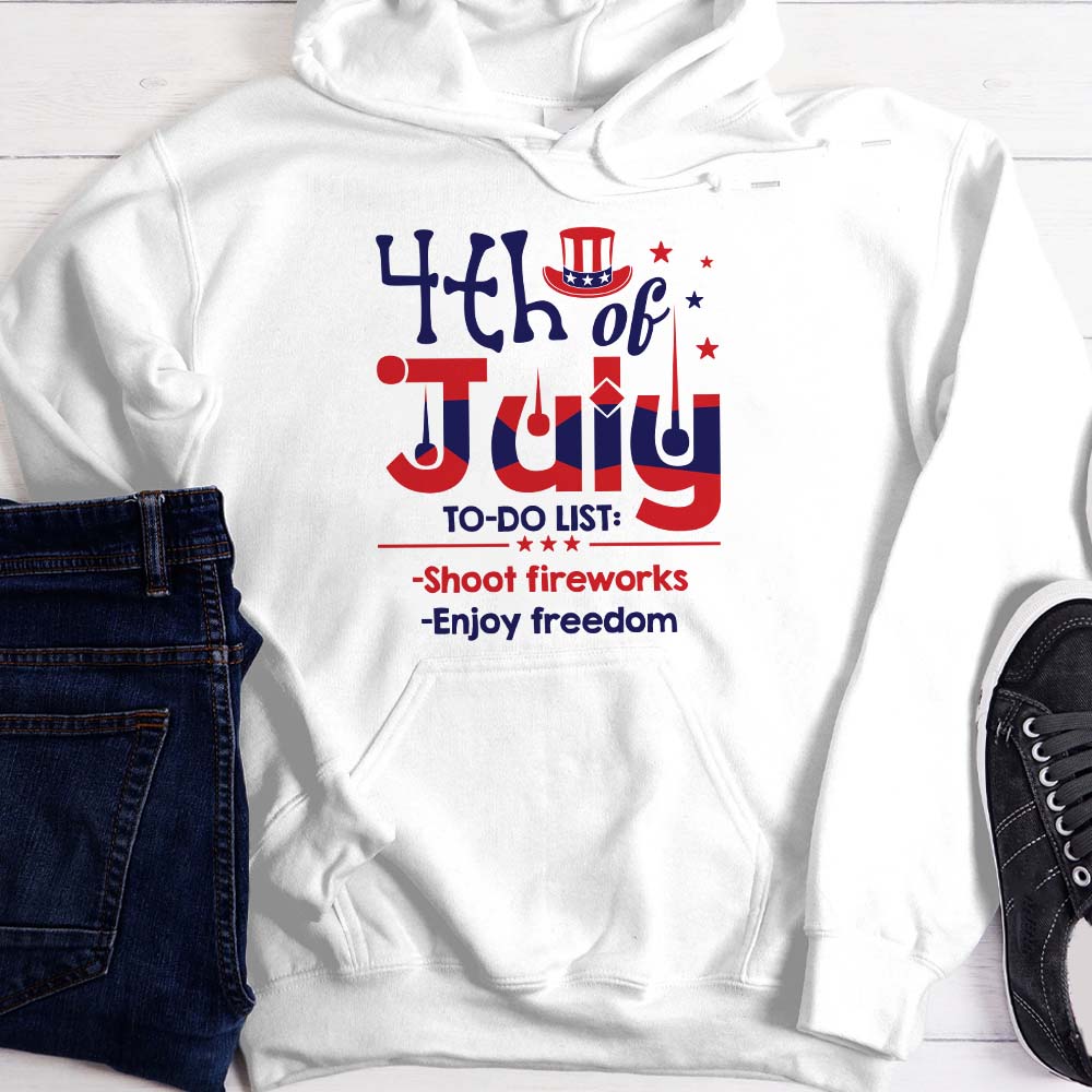 4th July And To Do List American Shirt, HN590 - Image 2
