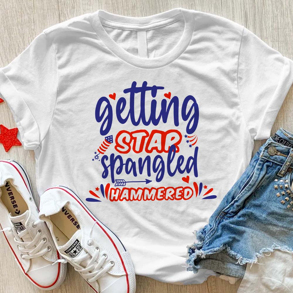 Getting Star Spangled Hammered American Shirt, HN590