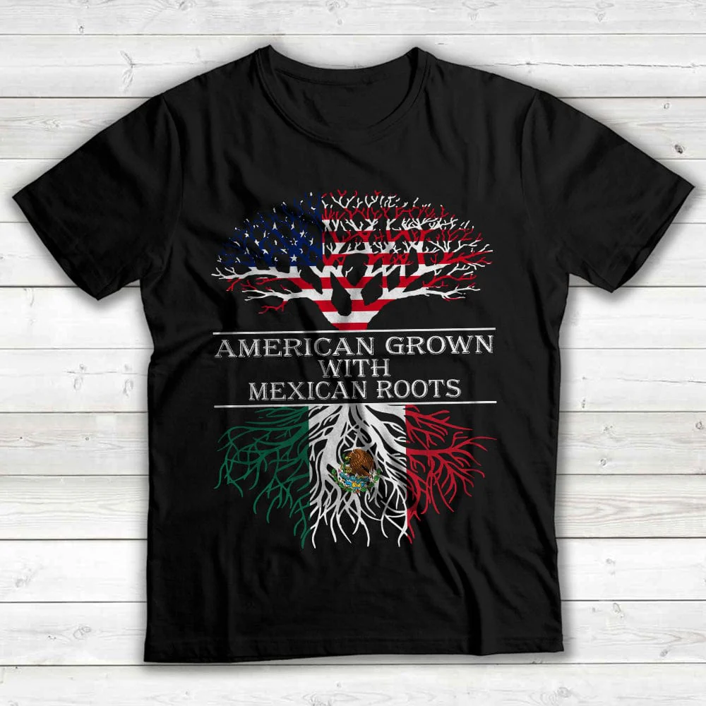 American Grown with Mexican Roots America Shirt, K228 888425 - Image 5