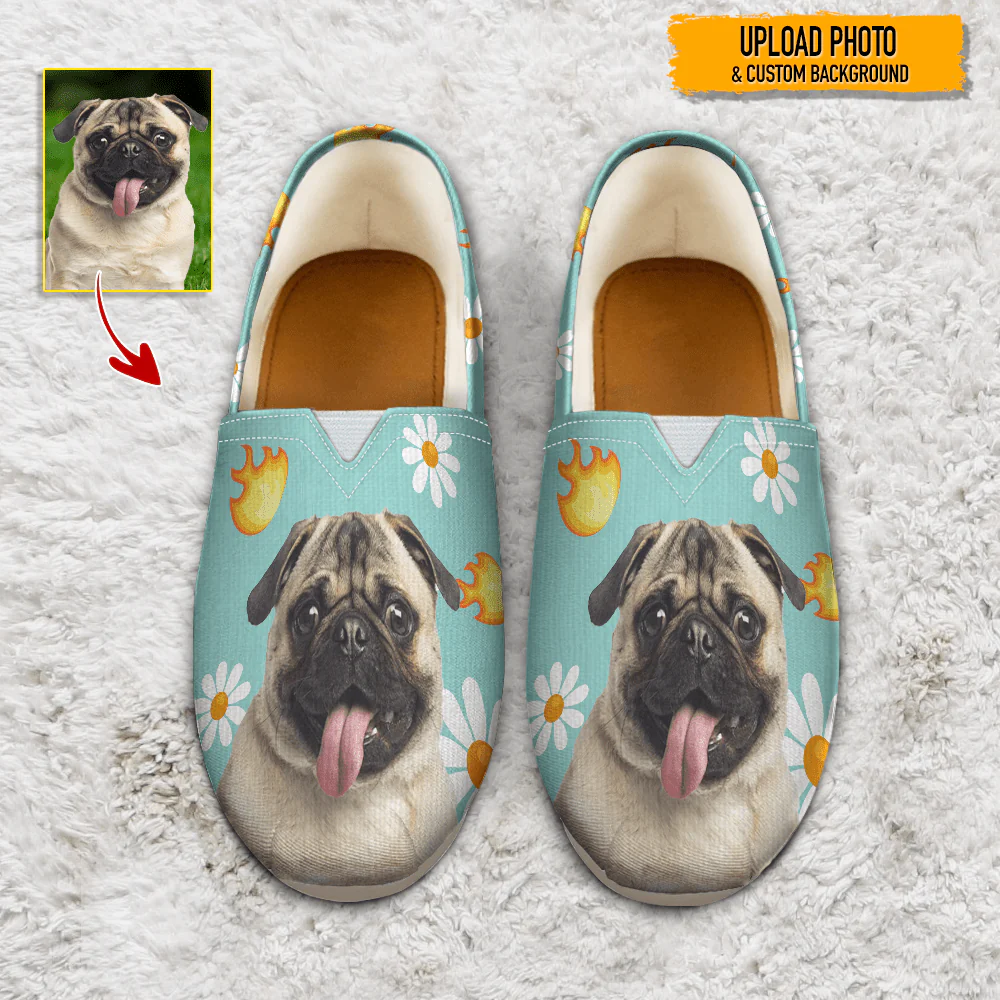 Upload Photo Pet Canvas Fisherman Shoes,T368 HN590 - Image 2