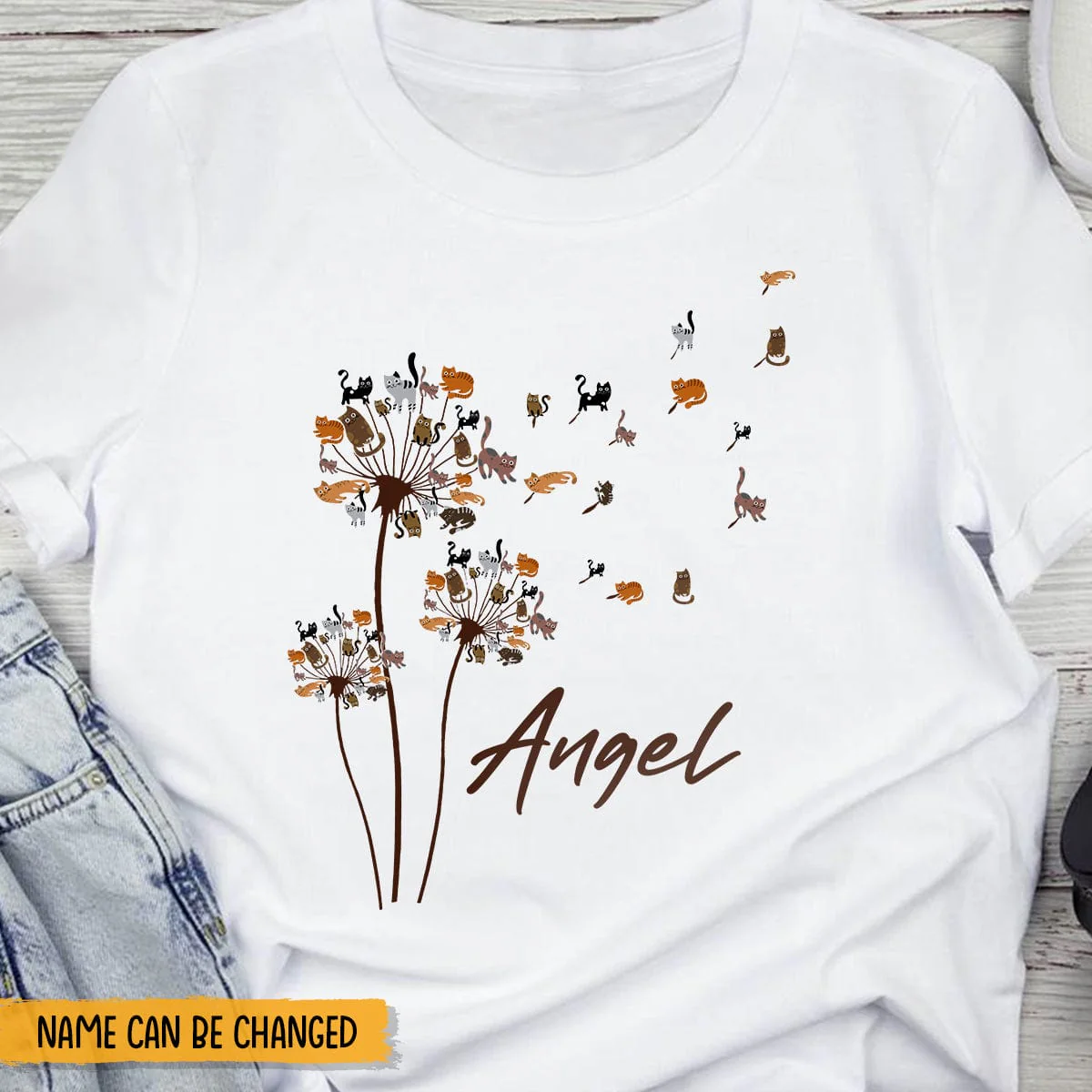 Cats Flower Fly Dandelion Cat Shirt N304 HN590