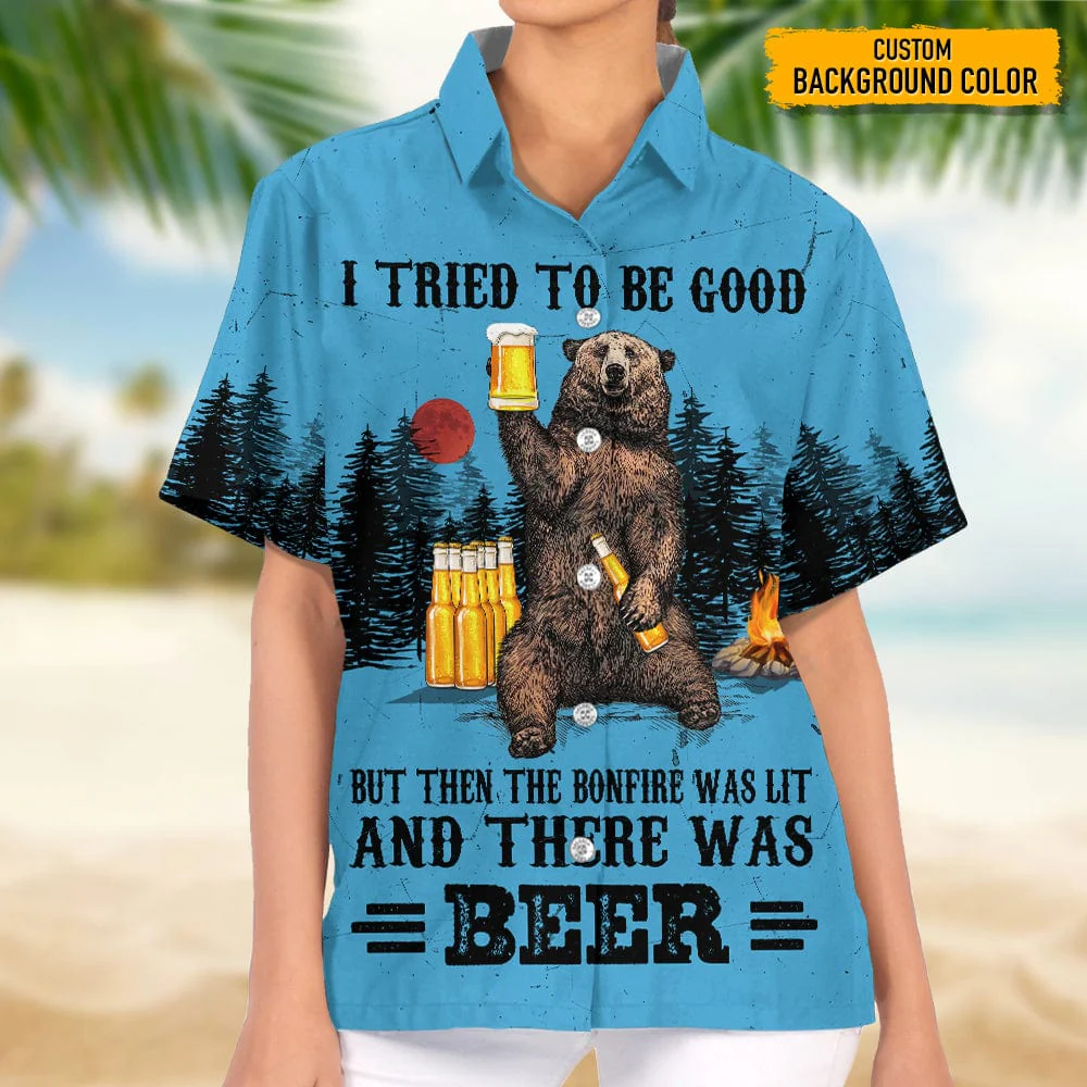 I Tried to Be Good But Then The Bonfire Was Lit Hawaii Shirt K228 888471 - Image 4