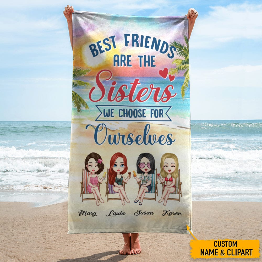 Best Friends Are The Sisters Hawaiian Beach Towel TA29 888483 - Image 2