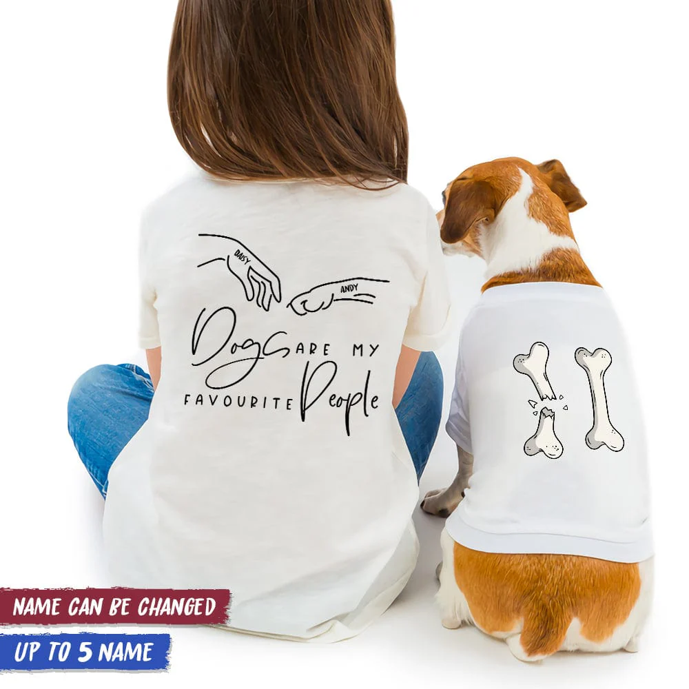 Dogs Are My Favourite People Back Dog Shirt K228 HN590 - Image 2