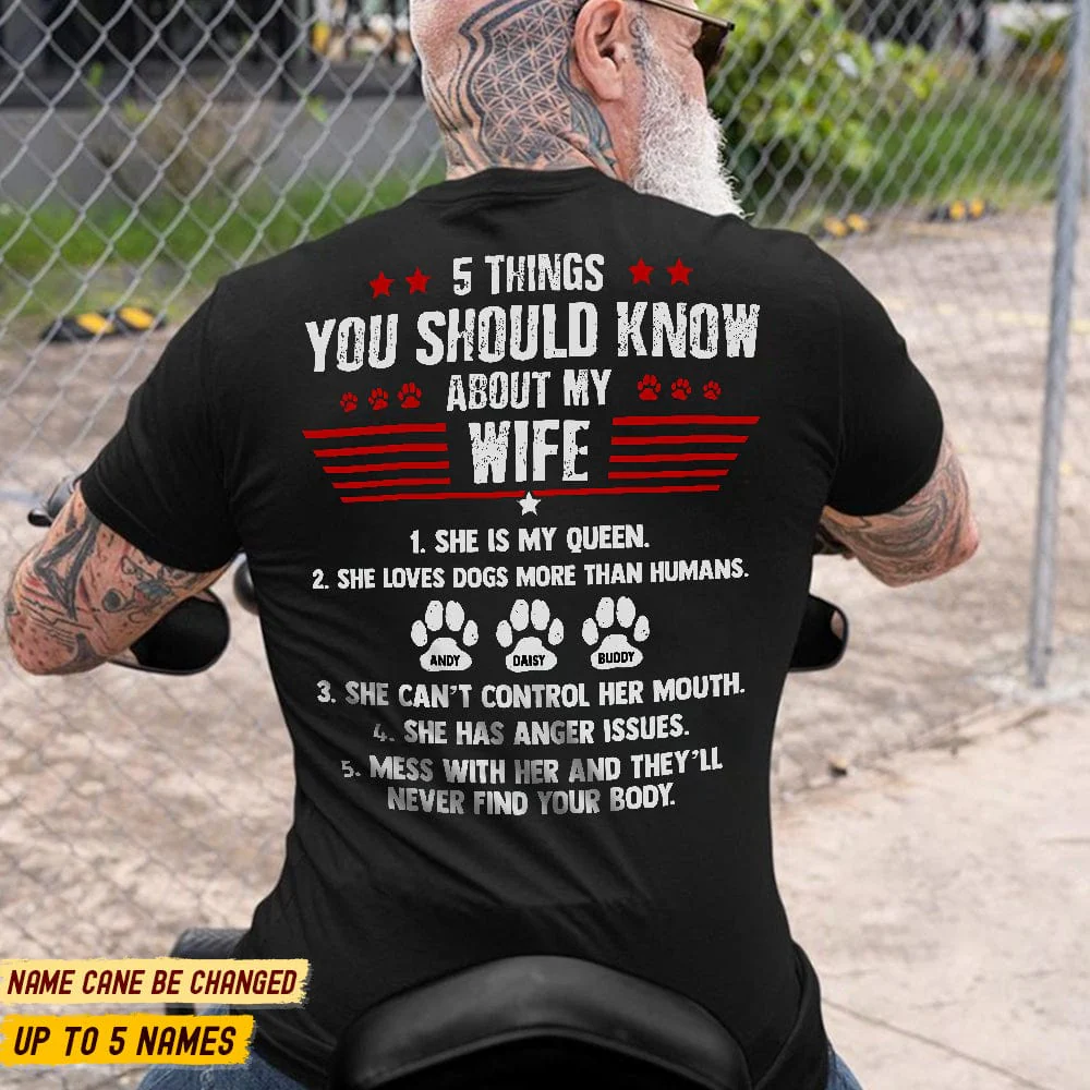 5 Things You Should Know About My Wife Dog Shirt K228 HN590 - Image 2