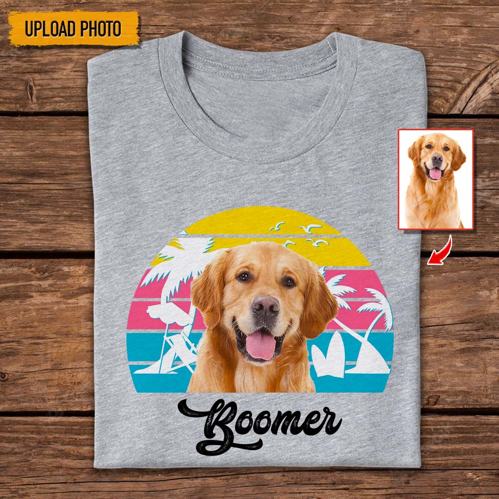 Custom Photo Summer Vibes Beach Dog Shirt K228 888516 - Image 2