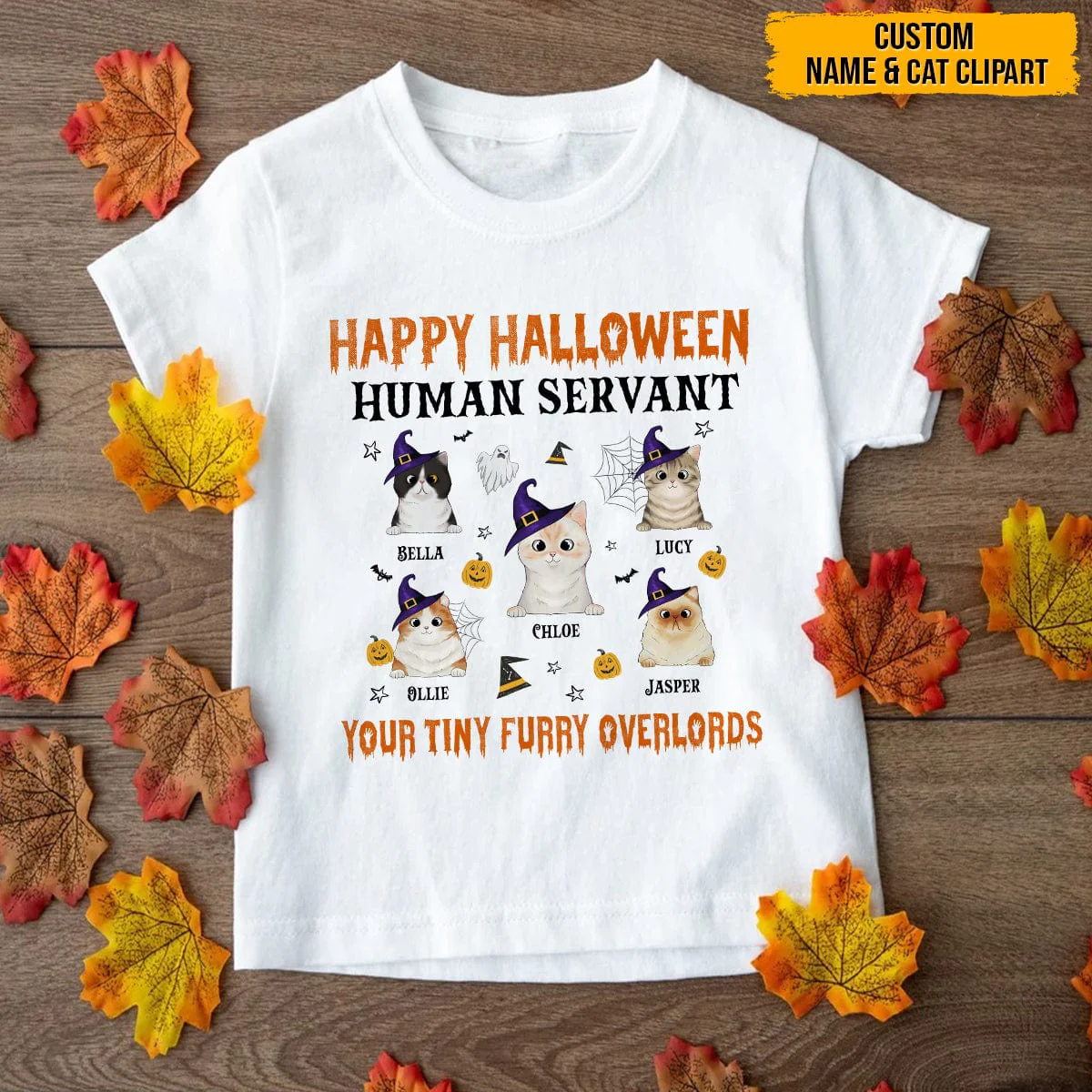 Human Servant Your Tiny Furry Overlords Cat Shirt N304 HN590 - Image 3