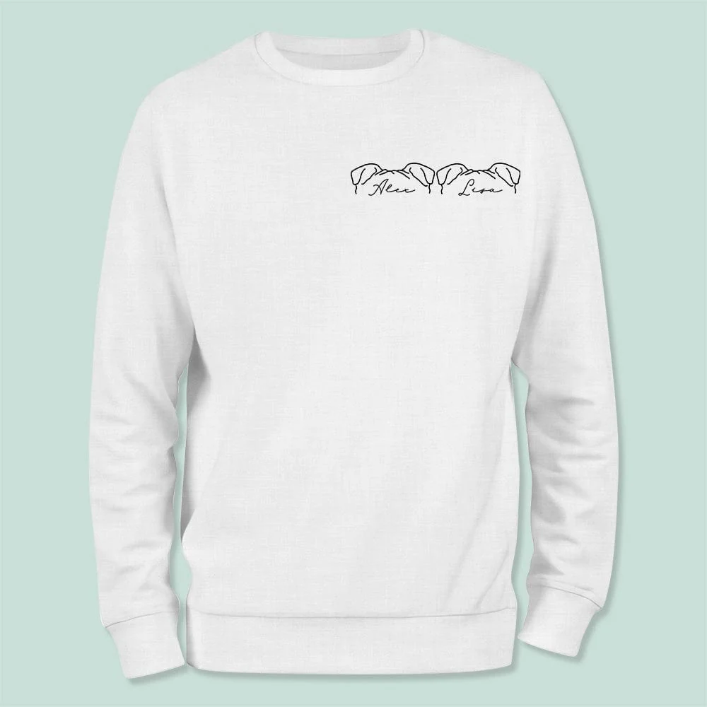 Custom Dog Ear Clipart Dog Shirt T368 HN590 - Image 2
