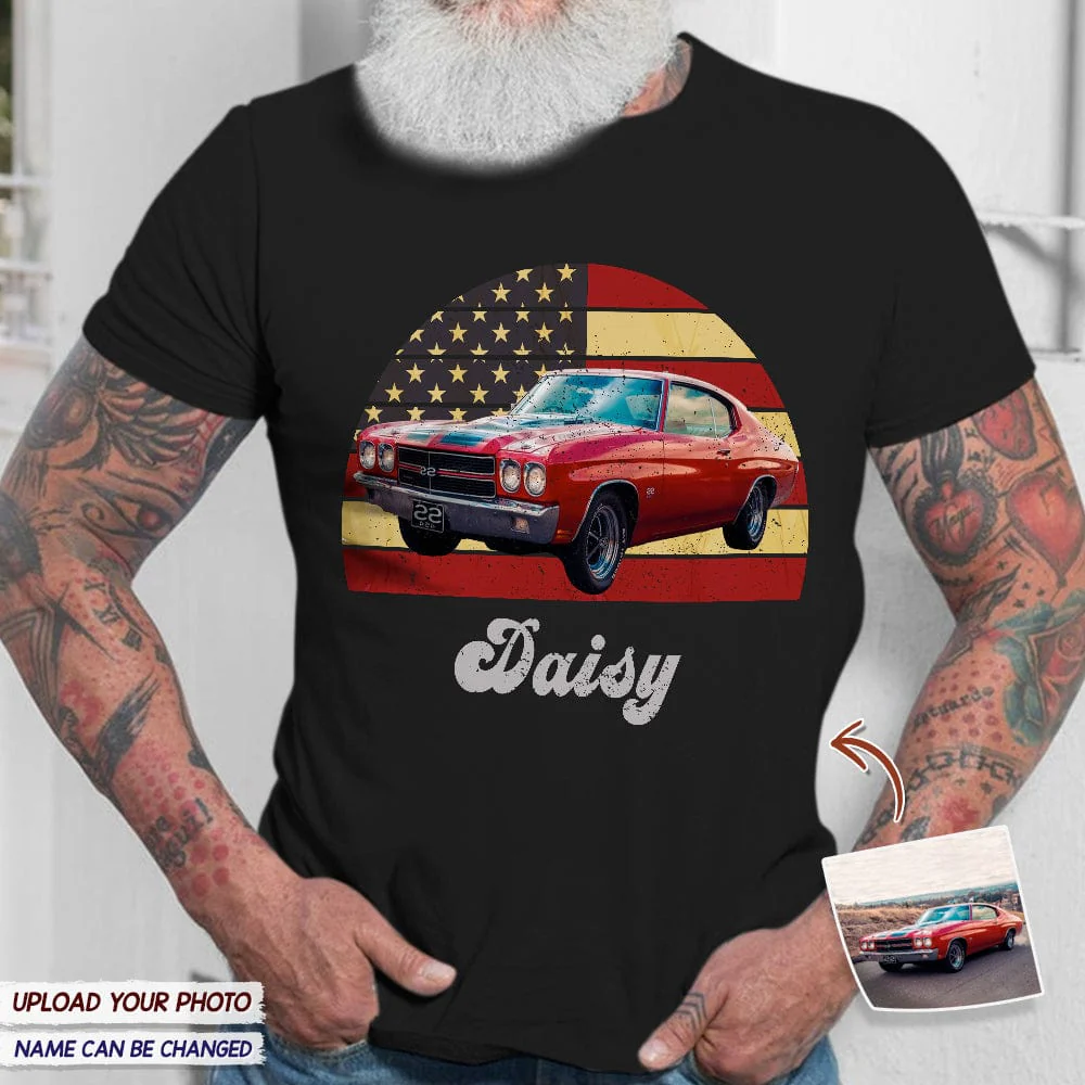 Vintage Retro Car Shirt, Custom Photo Shirt N304 888557 - Image 7