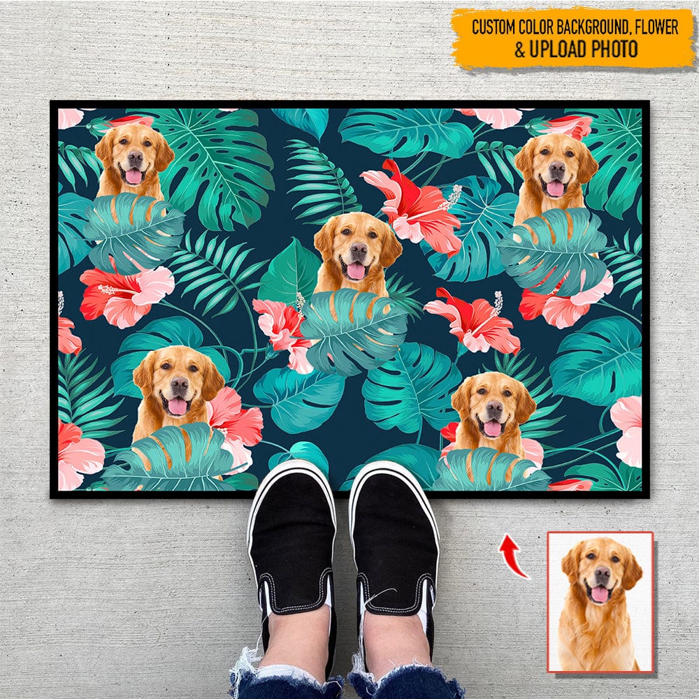 Custom Photo Dog Cat Hawaiian Doormat N304 888558