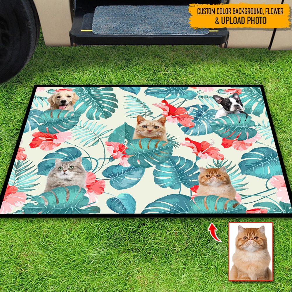 Custom Photo Dog Cat Hawaiian Doormat N304 888558 - Image 8